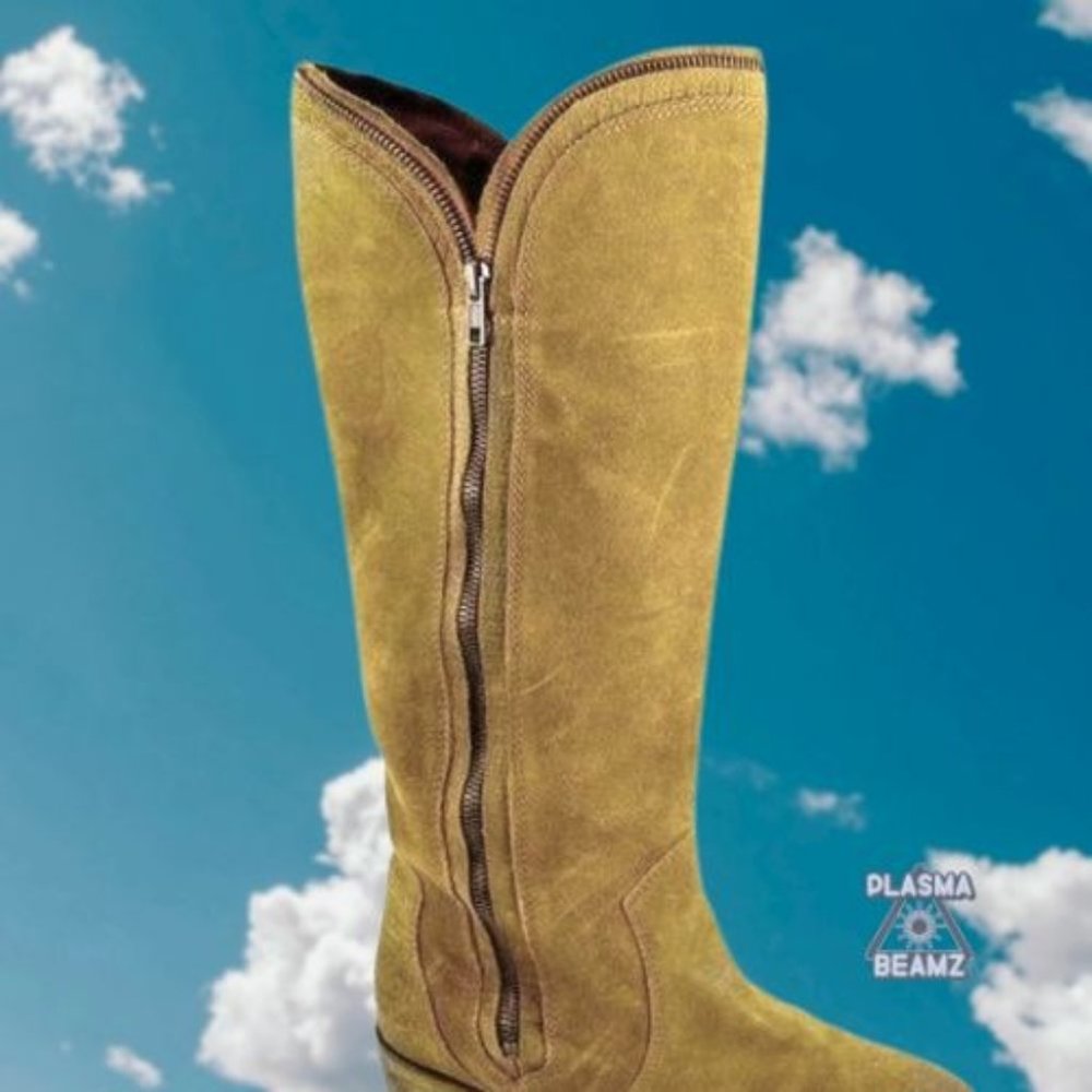 Bronx Try umph Leather Zipper Detail Knee Boots 40